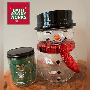 B&BW Holiday Snowman Candle Holder